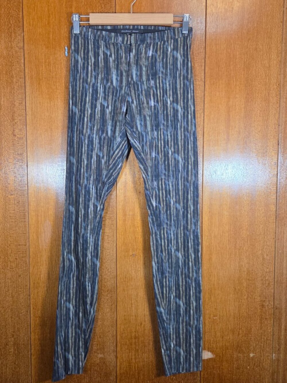 Theyskens' Theory Abstract Stripe Pittella Skinny Stretch Pants - Size 0